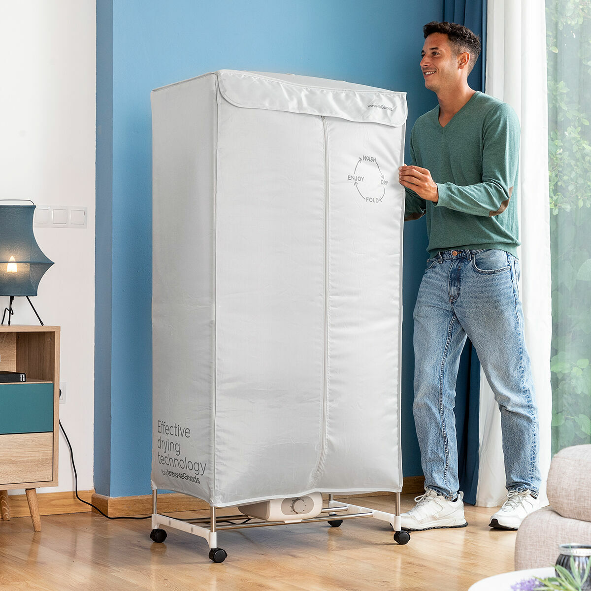 Innovagoods Draagbare Elektrische Droger Met 2 Niveaus Dupledry Innovagoods 1200 W