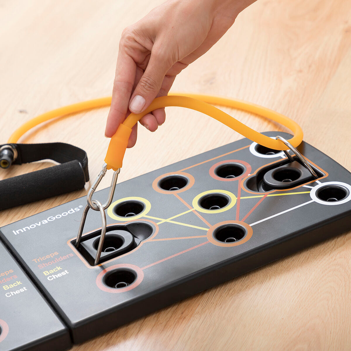 Innovagoods Push-Up Board Met Weerstandsbanden En Trainingsgids Pulsher Innovagoods