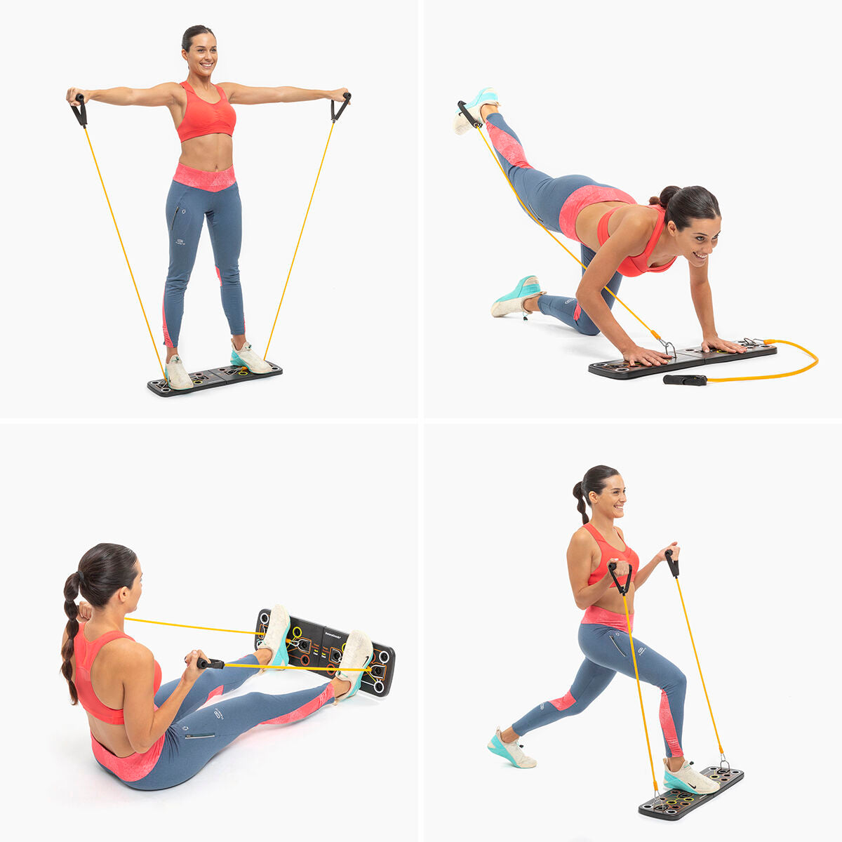Innovagoods Push-Up Board Met Weerstandsbanden En Trainingsgids Pulsher Innovagoods