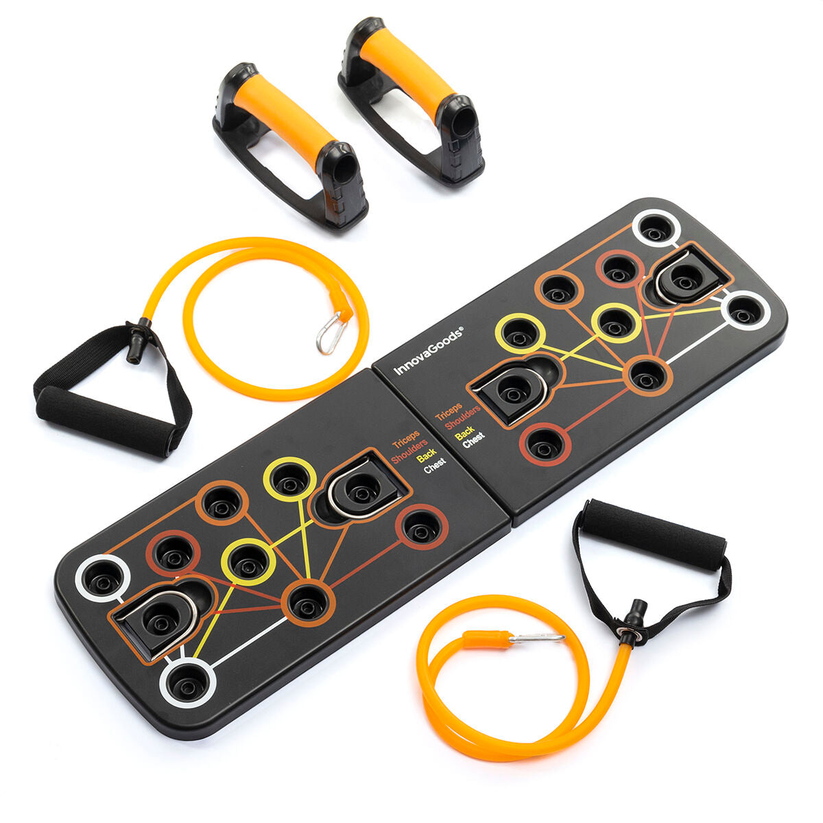 Innovagoods Push-Up Board Met Weerstandsbanden En Trainingsgids Pulsher Innovagoods
