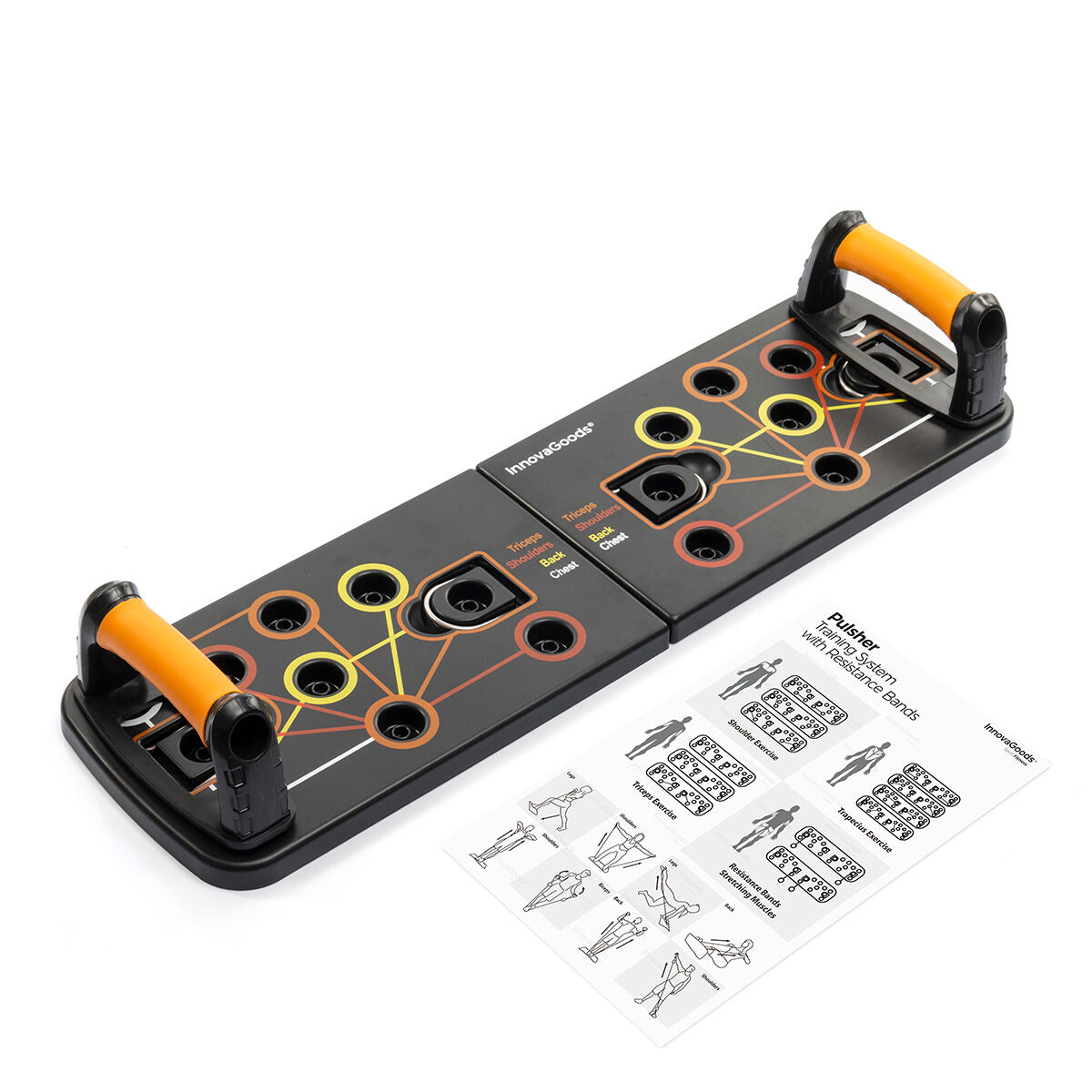 Innovagoods Push-Up Board Met Weerstandsbanden En Trainingsgids Pulsher Innovagoods