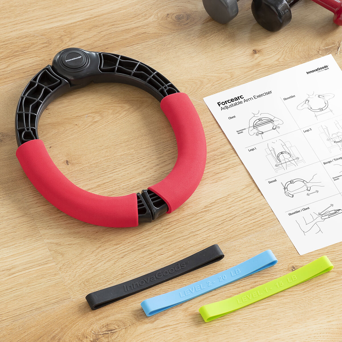 Innovagoods Aanpasbare Armtrainer Met Weerstand En Trainingsgids Forcearc Innovagoods