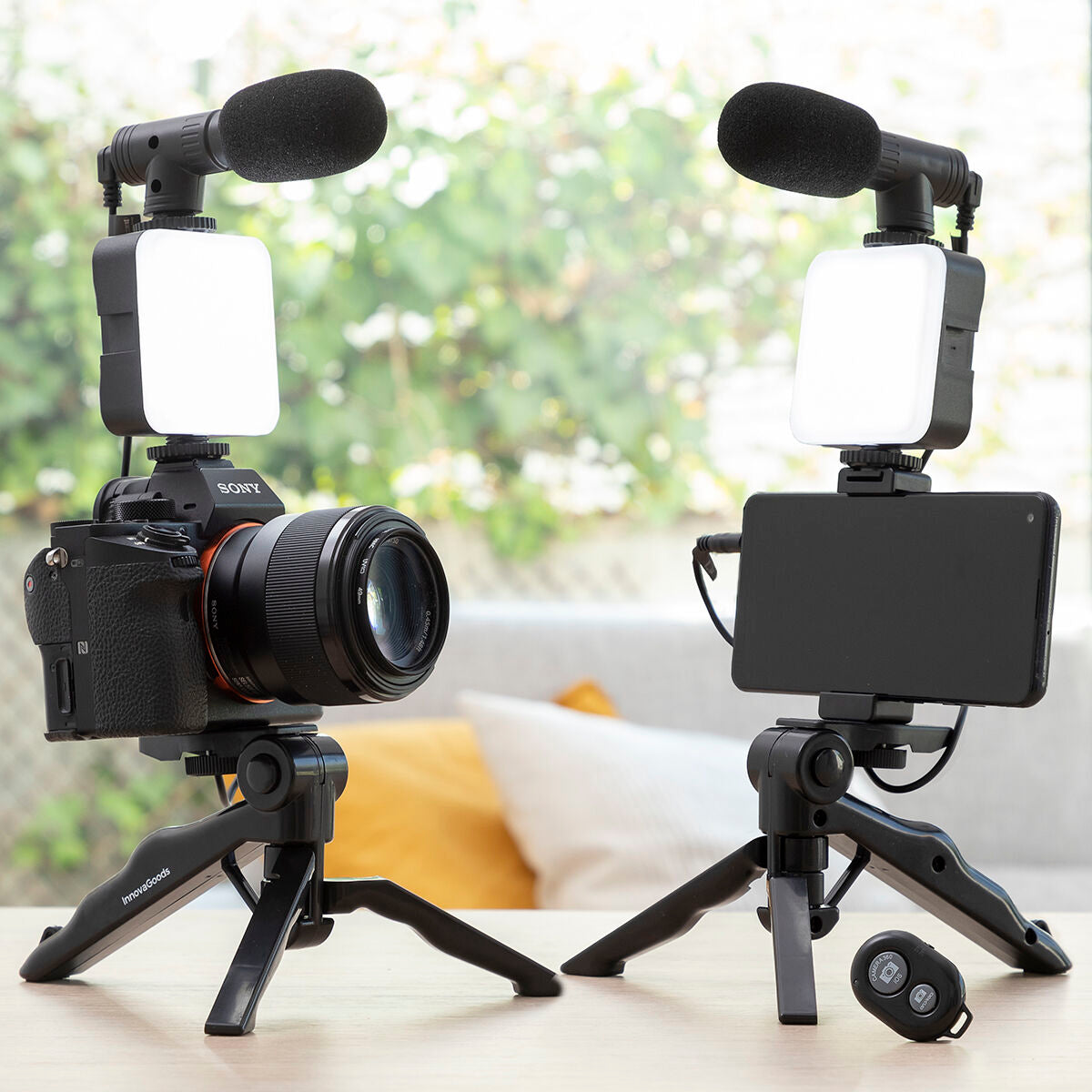 Innovagoods Vloggingset Met Lamp, Microfoon En Afstandsbediening Plodni Innovagoods 6 Onderdelen