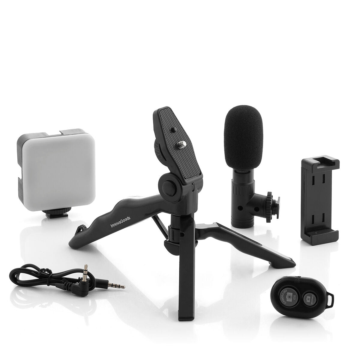 Innovagoods Vloggingset Met Lamp, Microfoon En Afstandsbediening Plodni Innovagoods 6 Onderdelen