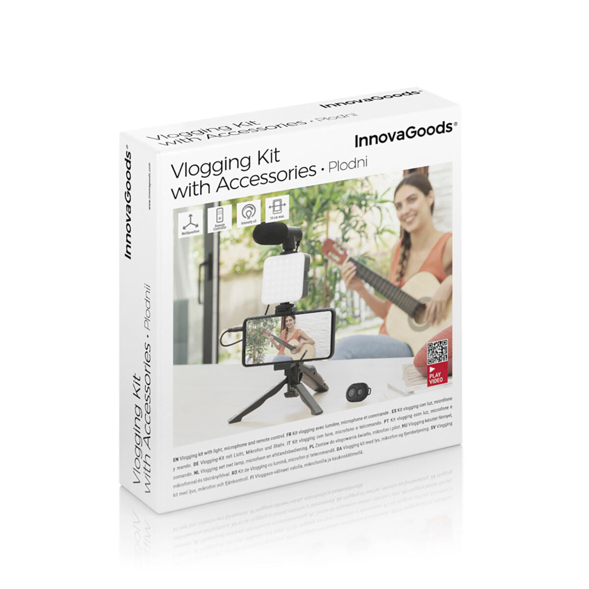 Innovagoods Vloggingset Met Lamp, Microfoon En Afstandsbediening Plodni Innovagoods 6 Onderdelen