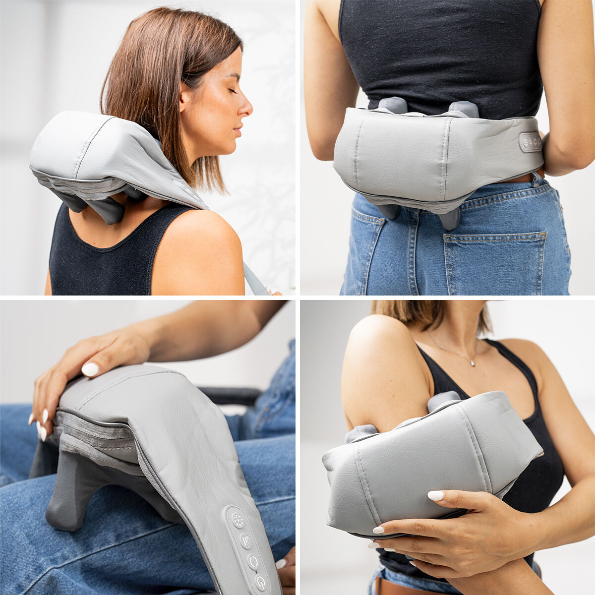 Innovagoods Oplaadbaar Massageapparaat Voor Nek En Rug Met 6 Knopen Silax Innovagoods
