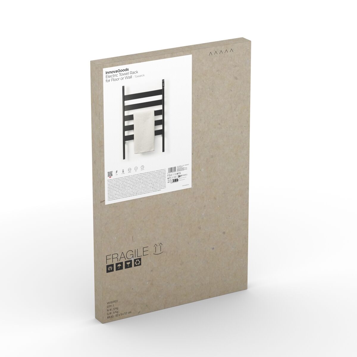 Innovagoods Elektrische Wand Of Vloer Handdoekrail Towarck Innovagoods 5 Stangen