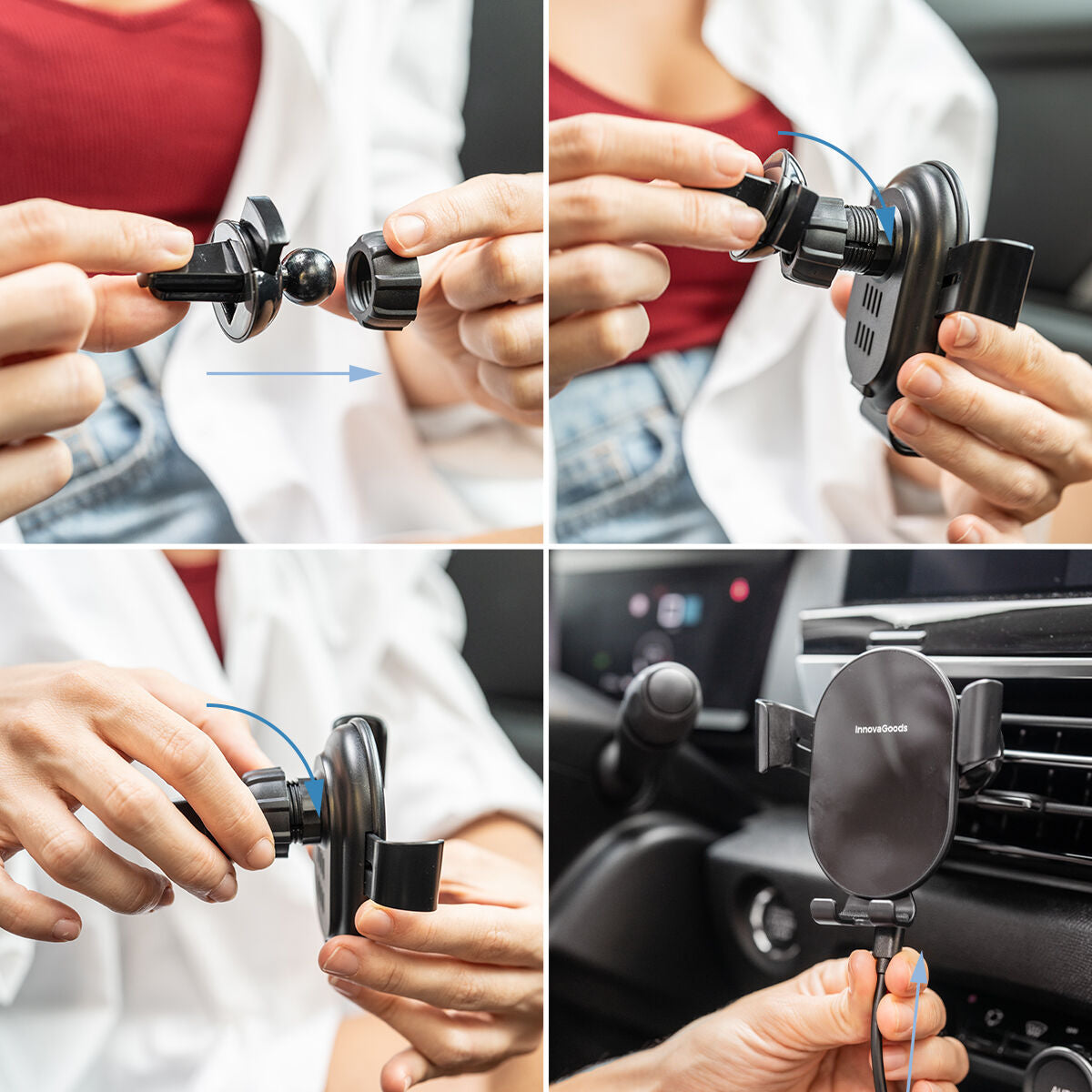 Innovagoods Draadloze Snelladerhouder Voor In De Auto Chakar Innovagoods