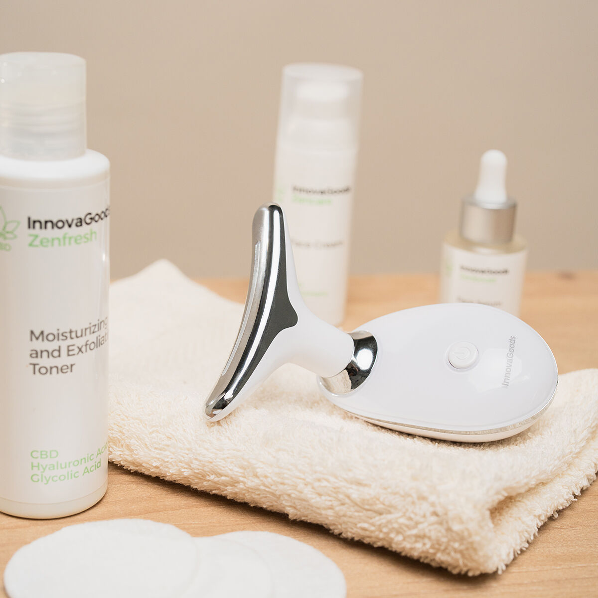 Innovagoods Elektrische Verstevigende Gezichts- En Nekmassage Met Led, Ems En Warmte Selora Innovagoods