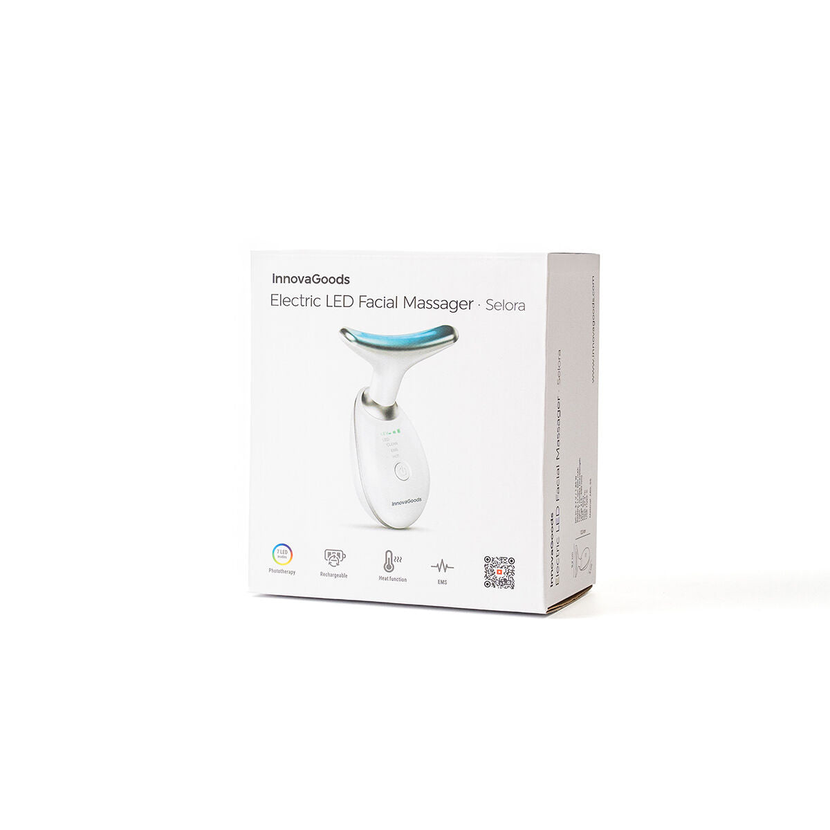 Innovagoods Elektrische Verstevigende Gezichts- En Nekmassage Met Led, Ems En Warmte Selora Innovagoods