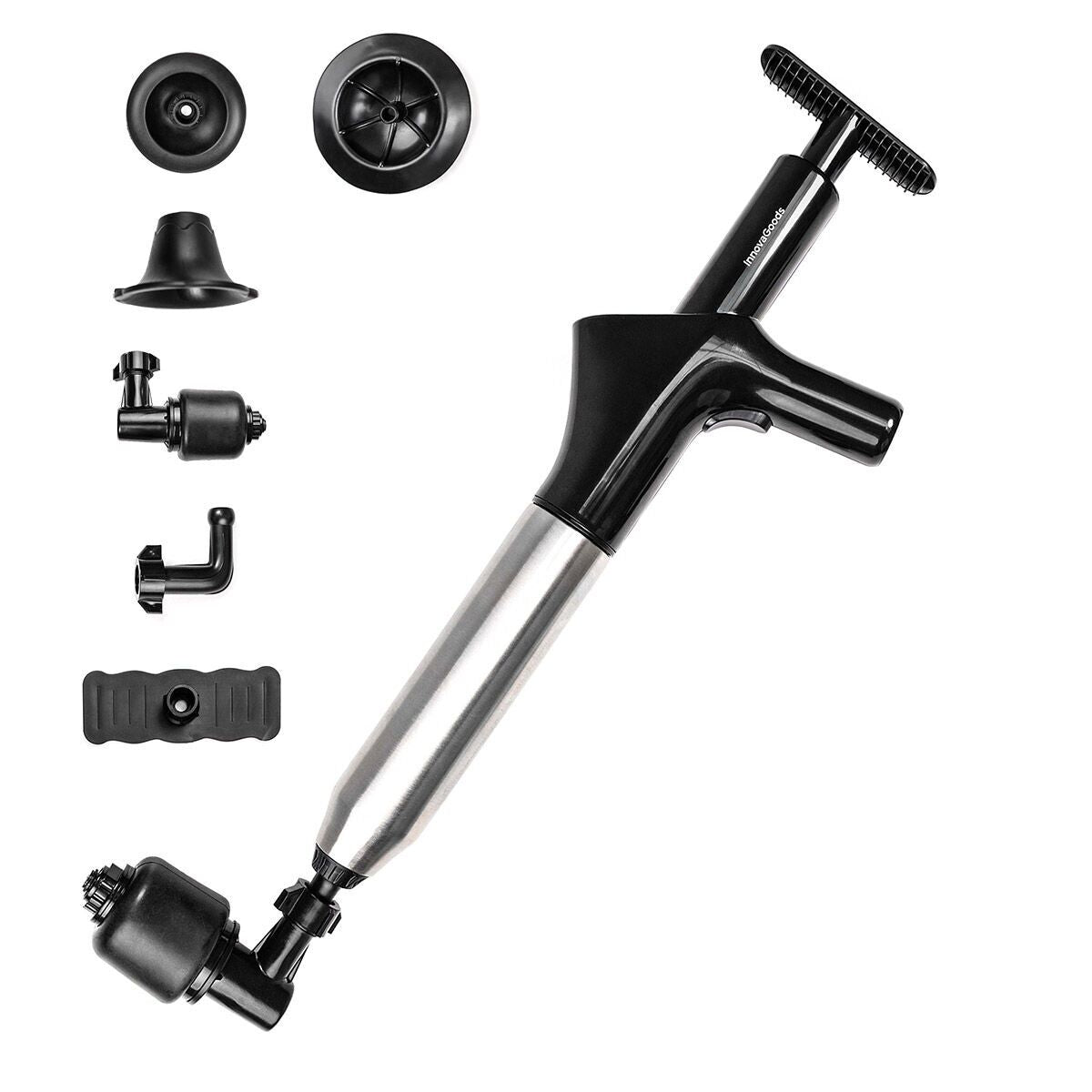 Innovagoods Hogedruk Persluchtontstopper Met Accessoires En 5-In-1 Manometer Jetpro Innovagoods