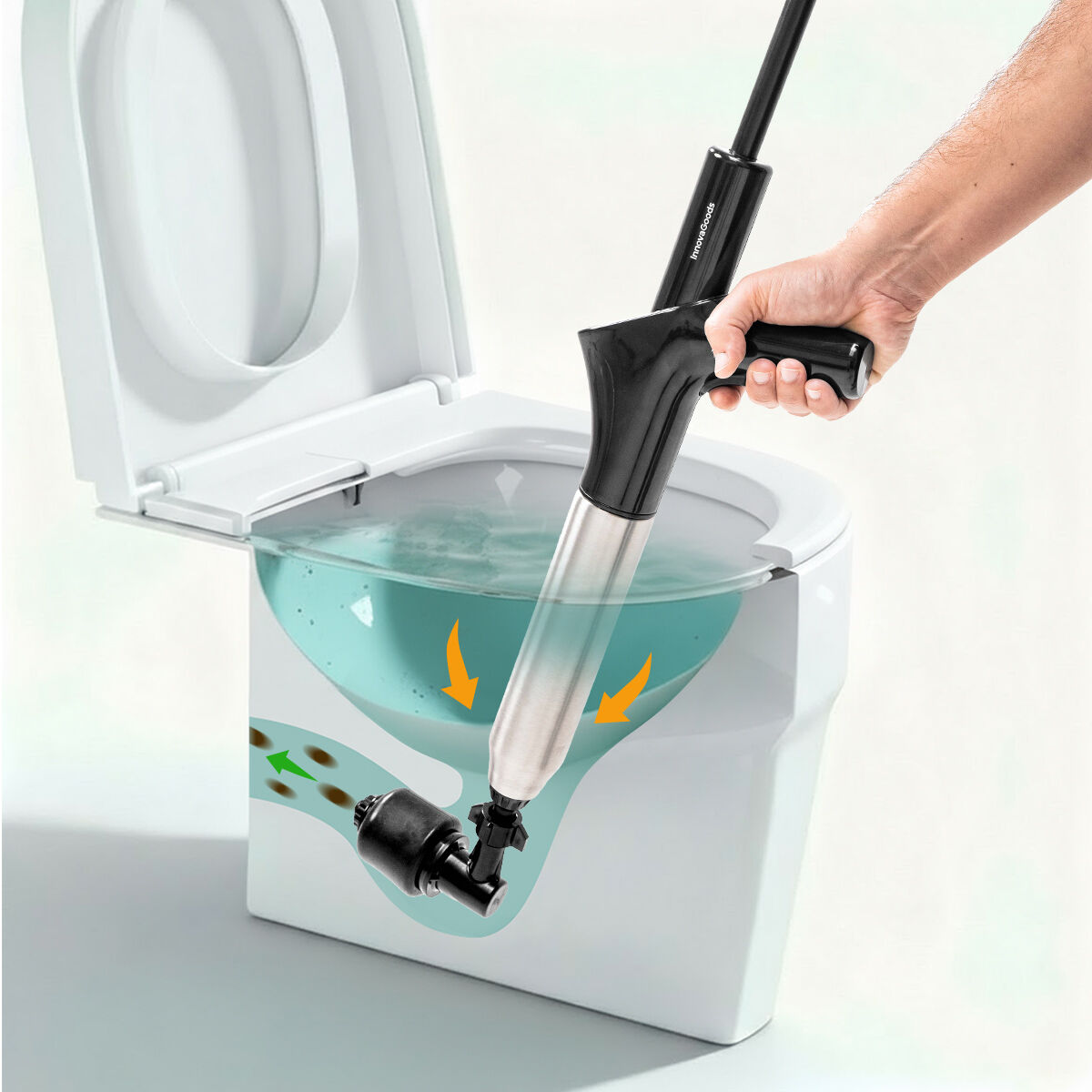 Innovagoods Hogedruk Persluchtontstopper Met Accessoires En 5-In-1 Manometer Jetpro Innovagoods